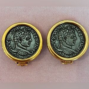 Vintage 90s Carolee Coin Earrings